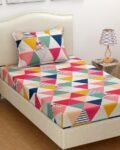 HOMEFAB INDIA Geometric Printed Single Bedsheet