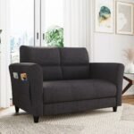 Oliver 2 Seater Fabric Sofa With Side Pocket