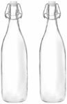 Amazon Brand - Solimo Silica Glass Bottle with Flip Cap