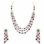 Ratnavali Jewels American Diamond Necklace Set