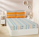 Amazon Brand - Solimo Fuzzy Strings 100% Cotton Double Bedsheet